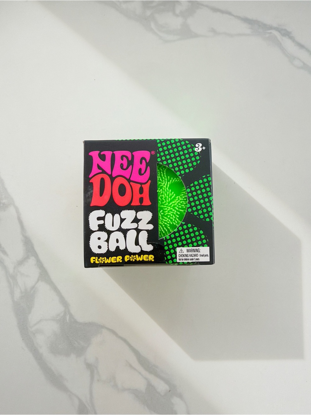 NEW NeeDoh Fuzz Ball Flower Power Green 💚 RARE Authentic Schylling